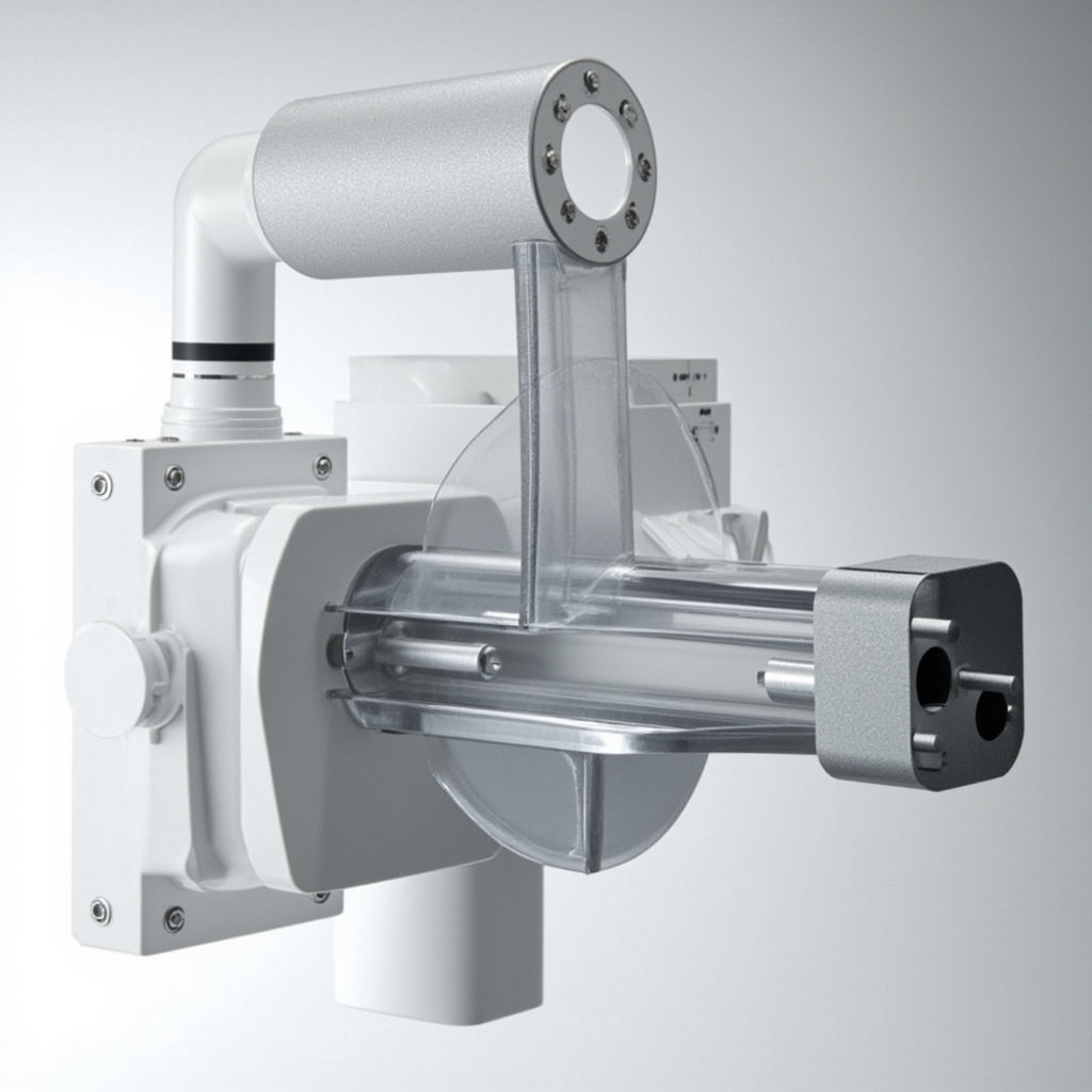 X-ray tube head with aluminum filtration and collimation system