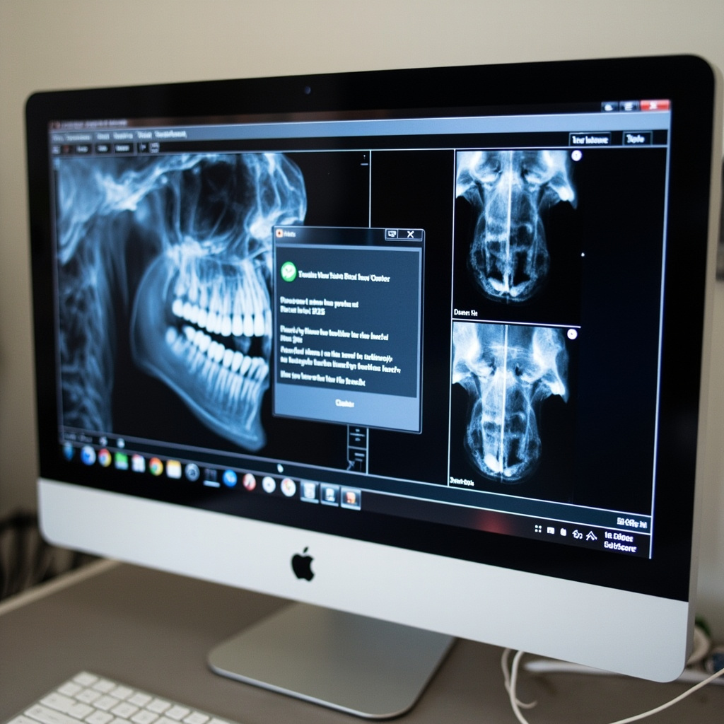 Digital X-ray software troubleshooting interface