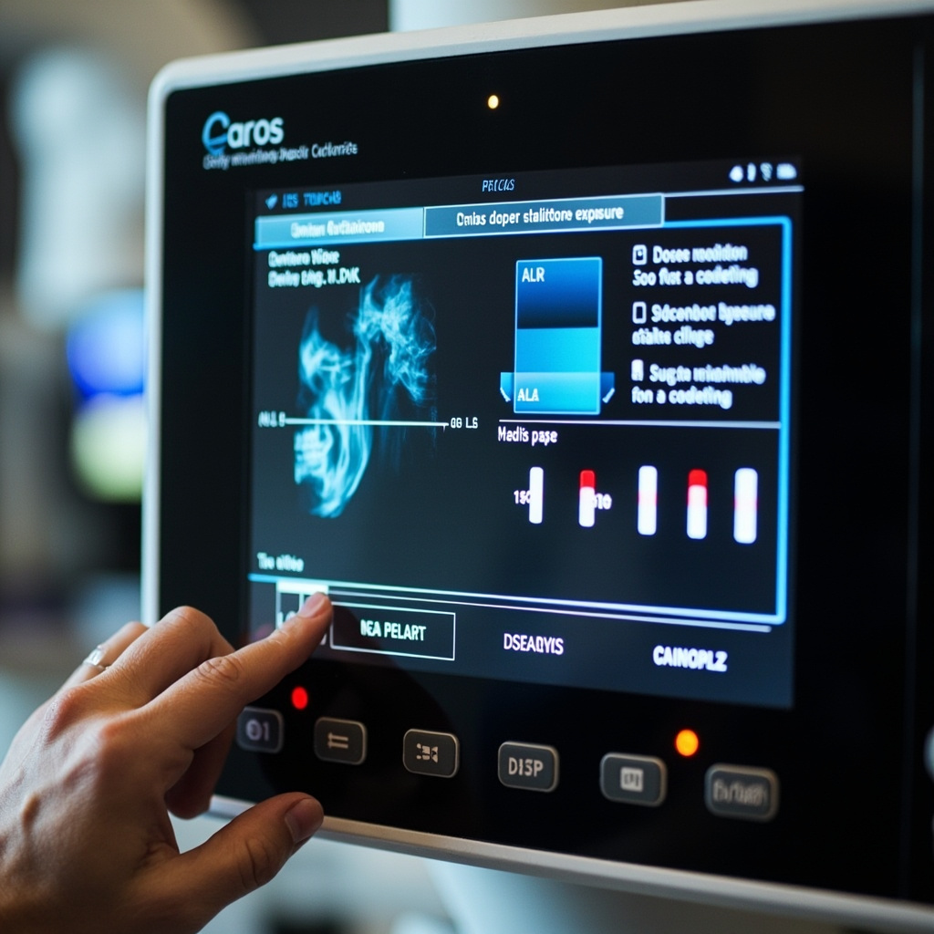 Digital X-ray control panel with safety settings