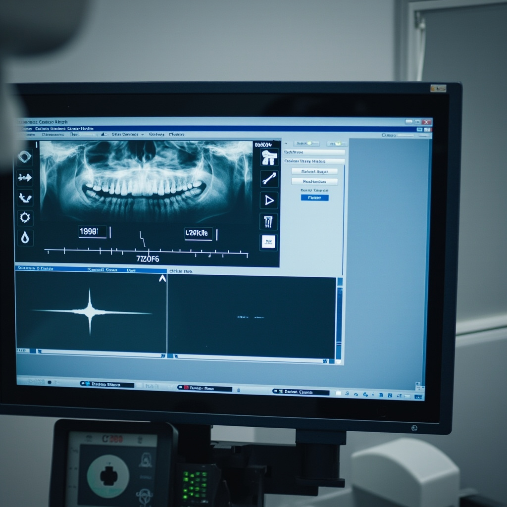 X-ray diagnostic computer screen