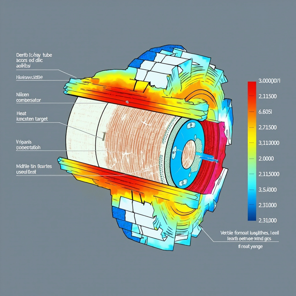 Cross-section diagram of dental X-ray tube anode