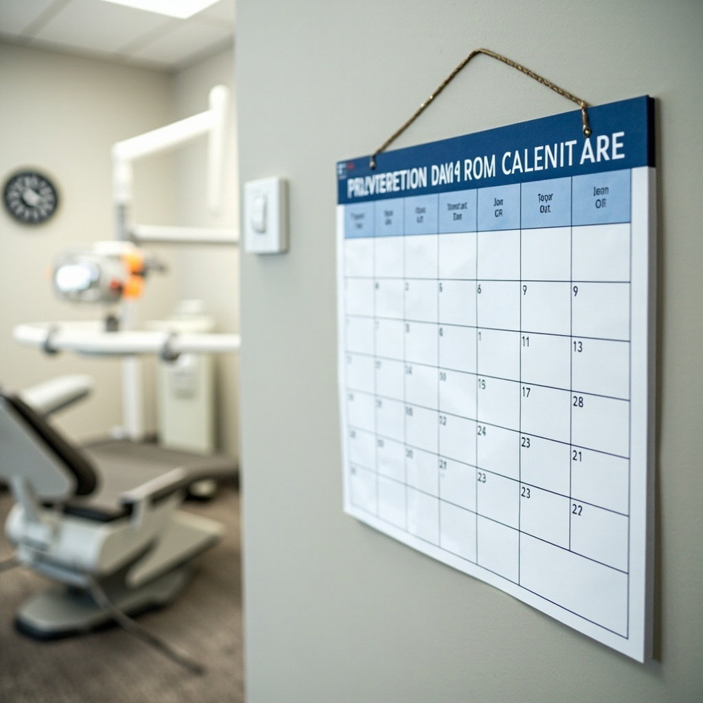 Dental office maintenance calendar schedule