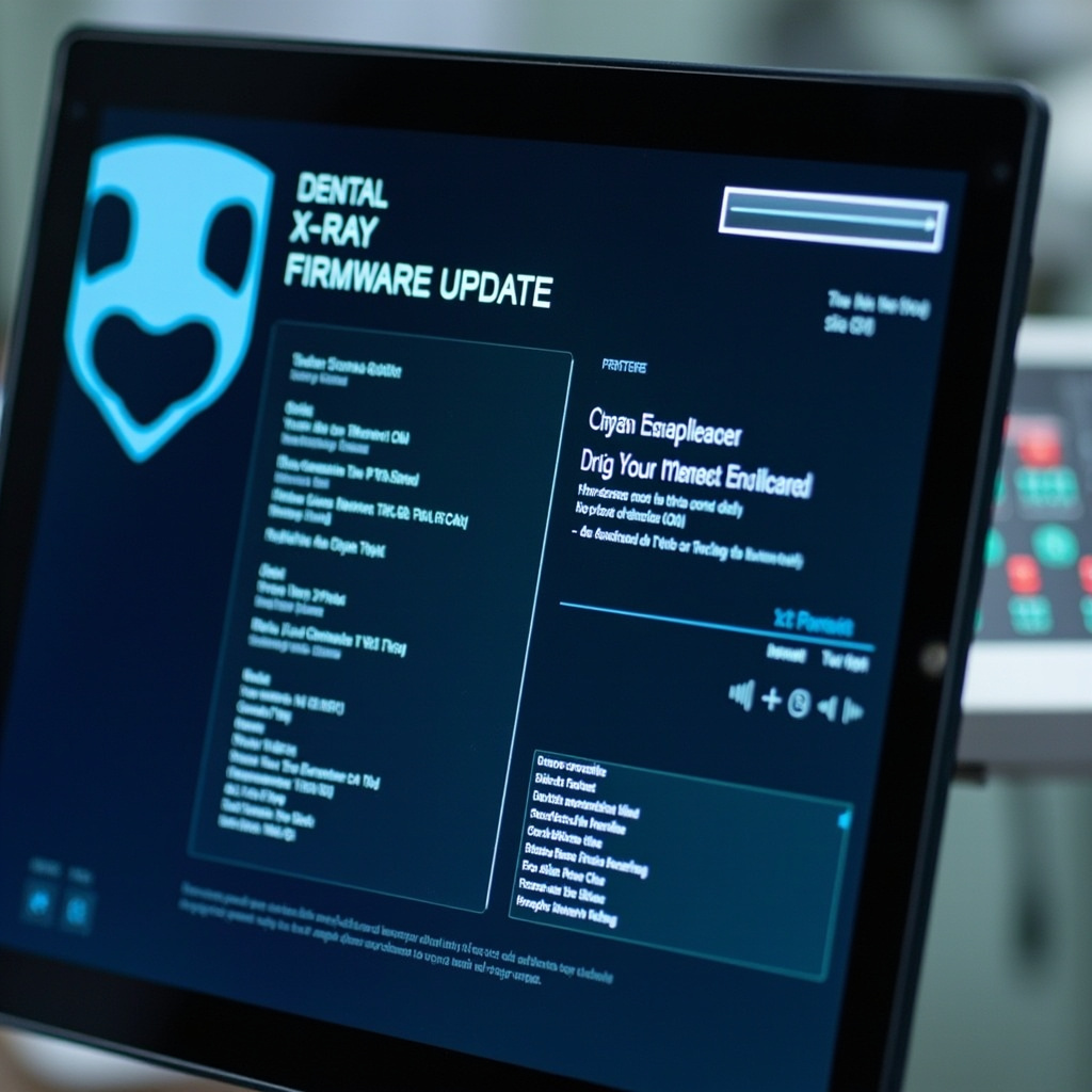 Firmware update interface on dental X-ray equipment