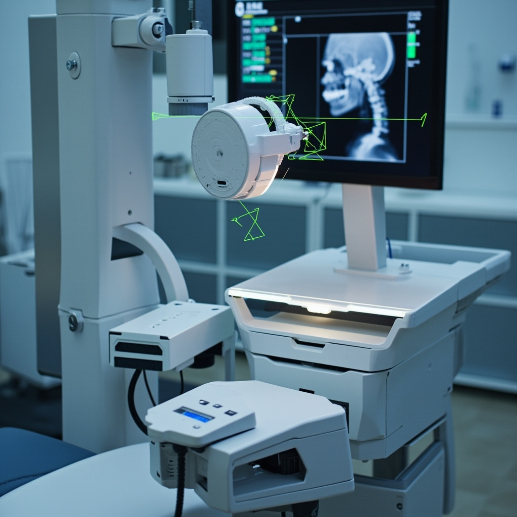 Digital X-ray sensor positioning device with automated workflow integration
