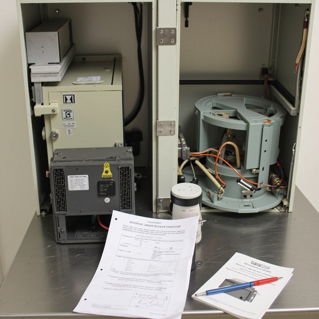 Internal power supply components and transformers in dental X-ray equipment