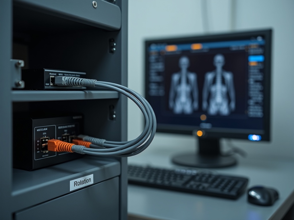 Clinic network switch and cabling serving imaging equipment
